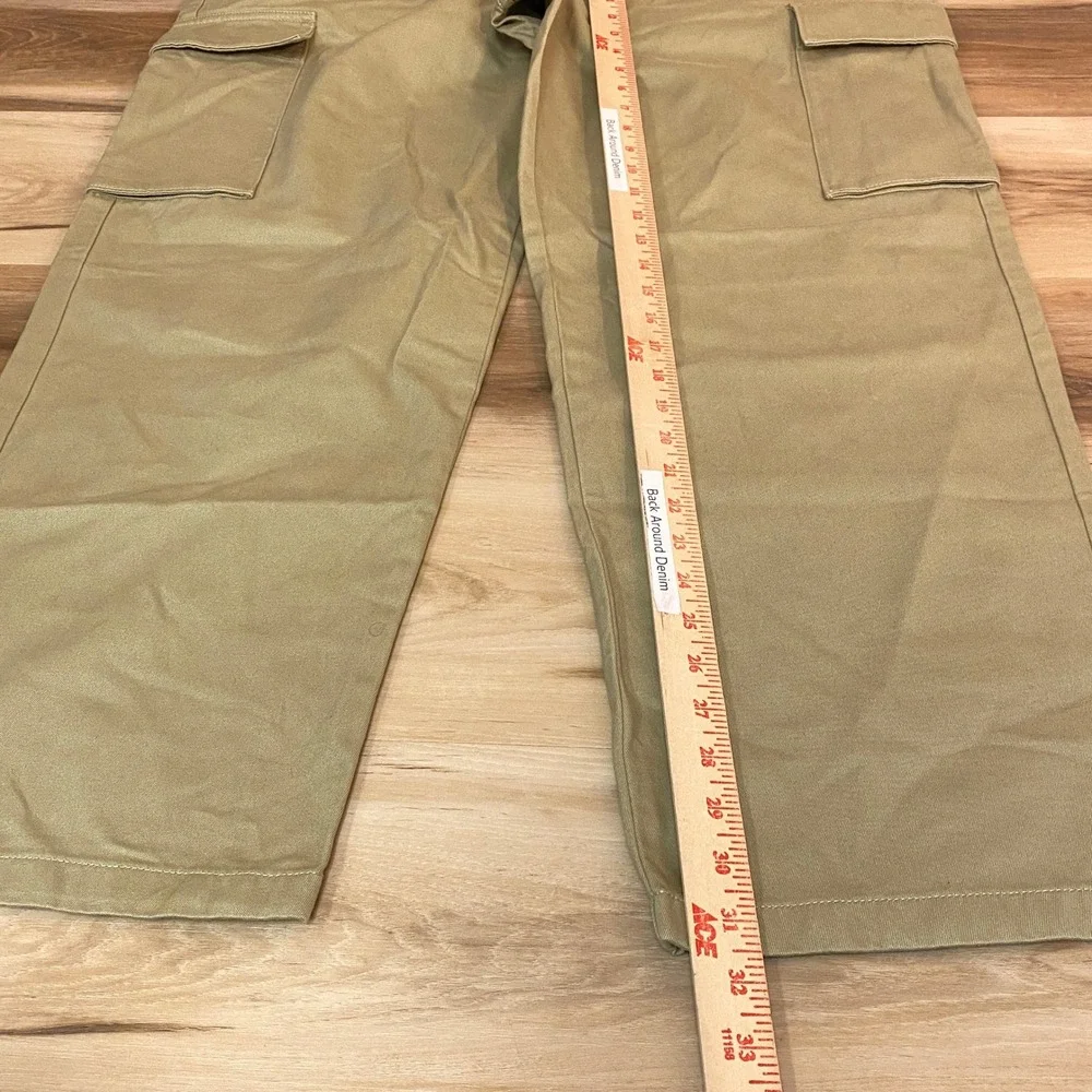 Madewell‎ Mens Cargo Pants Olive Green Khaki 100% Cotton Size 36x32